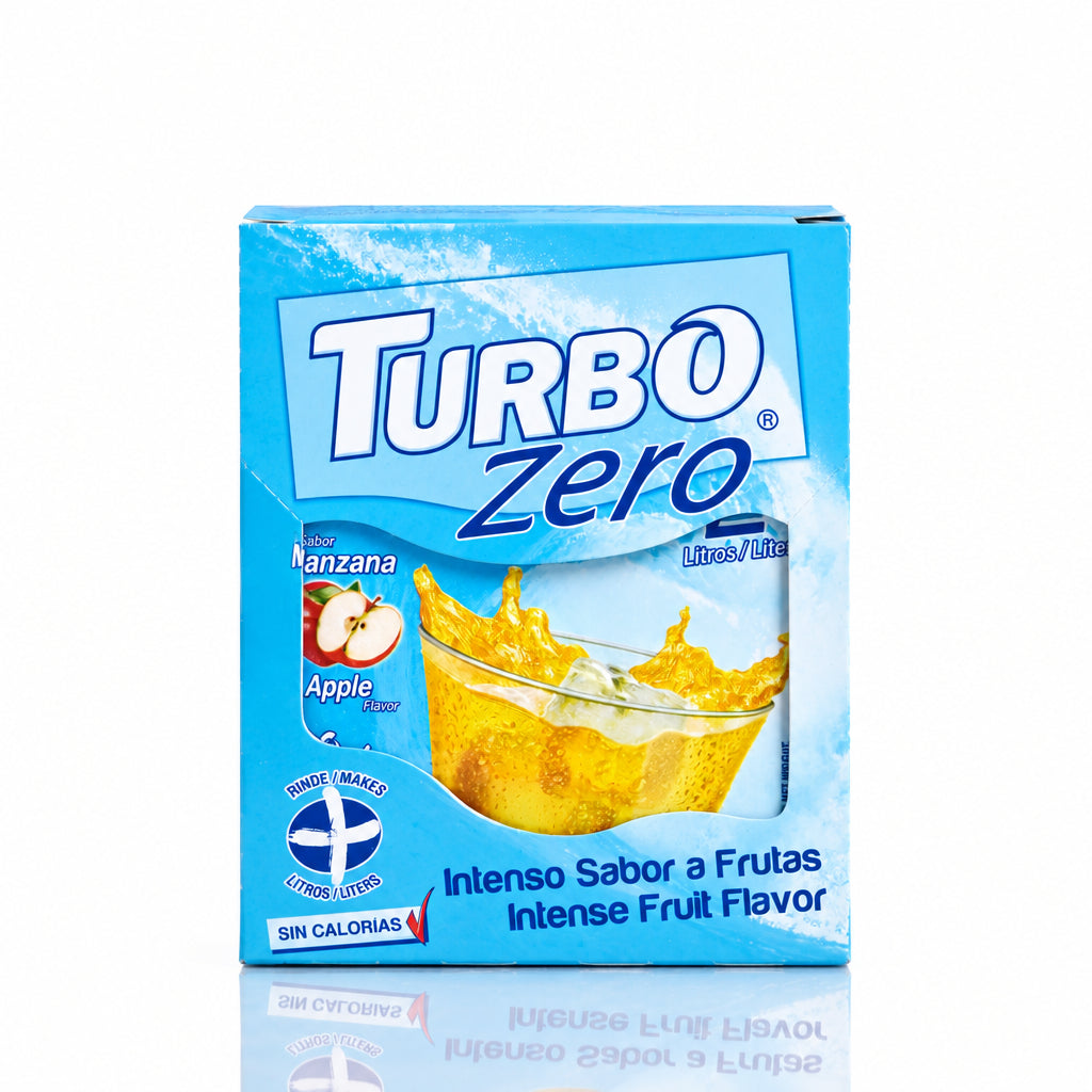 TURBO ZERO JUGO SABOR MANZANA DISPLAY 10UN