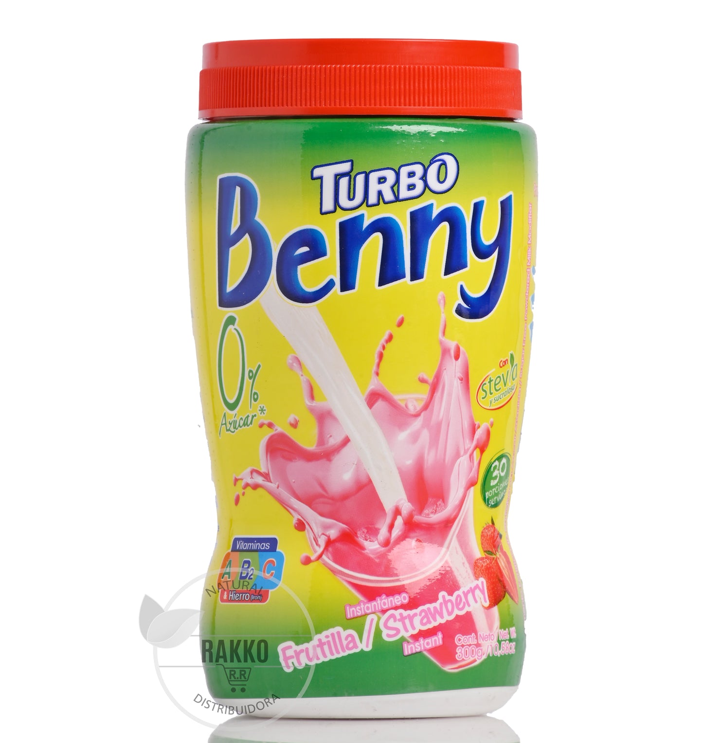 TURBO BENNY 0% AZUCAR SABOR FRUTILLA 300g