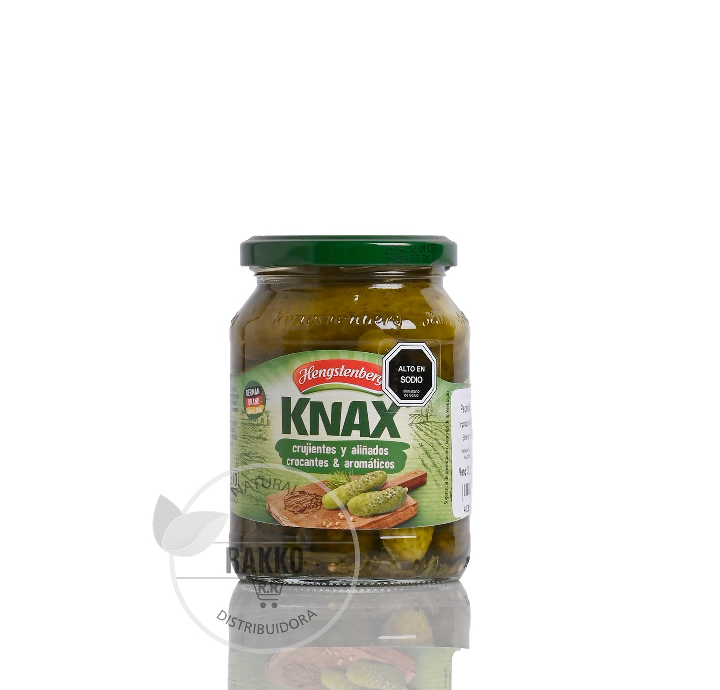 PEPINILLOS KNAX HENGSTENBERG CRUJIENTES Y ALIÑADOS SIN GLUTEN 370g