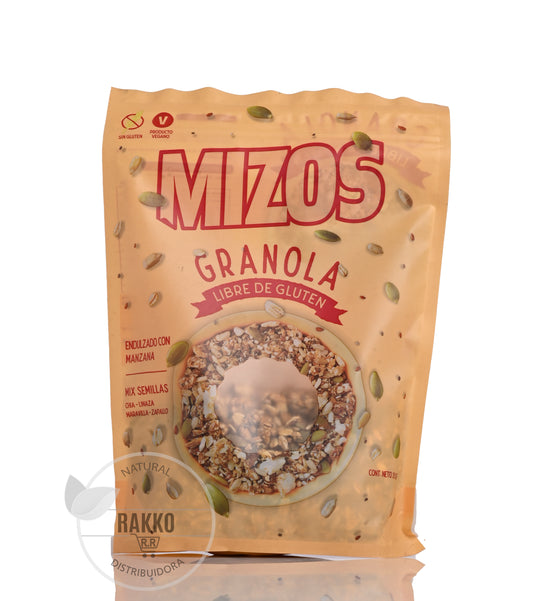 MIZOS GRANOLA MIX SEMILLAS VEGANA SIN GLUTEN 250g