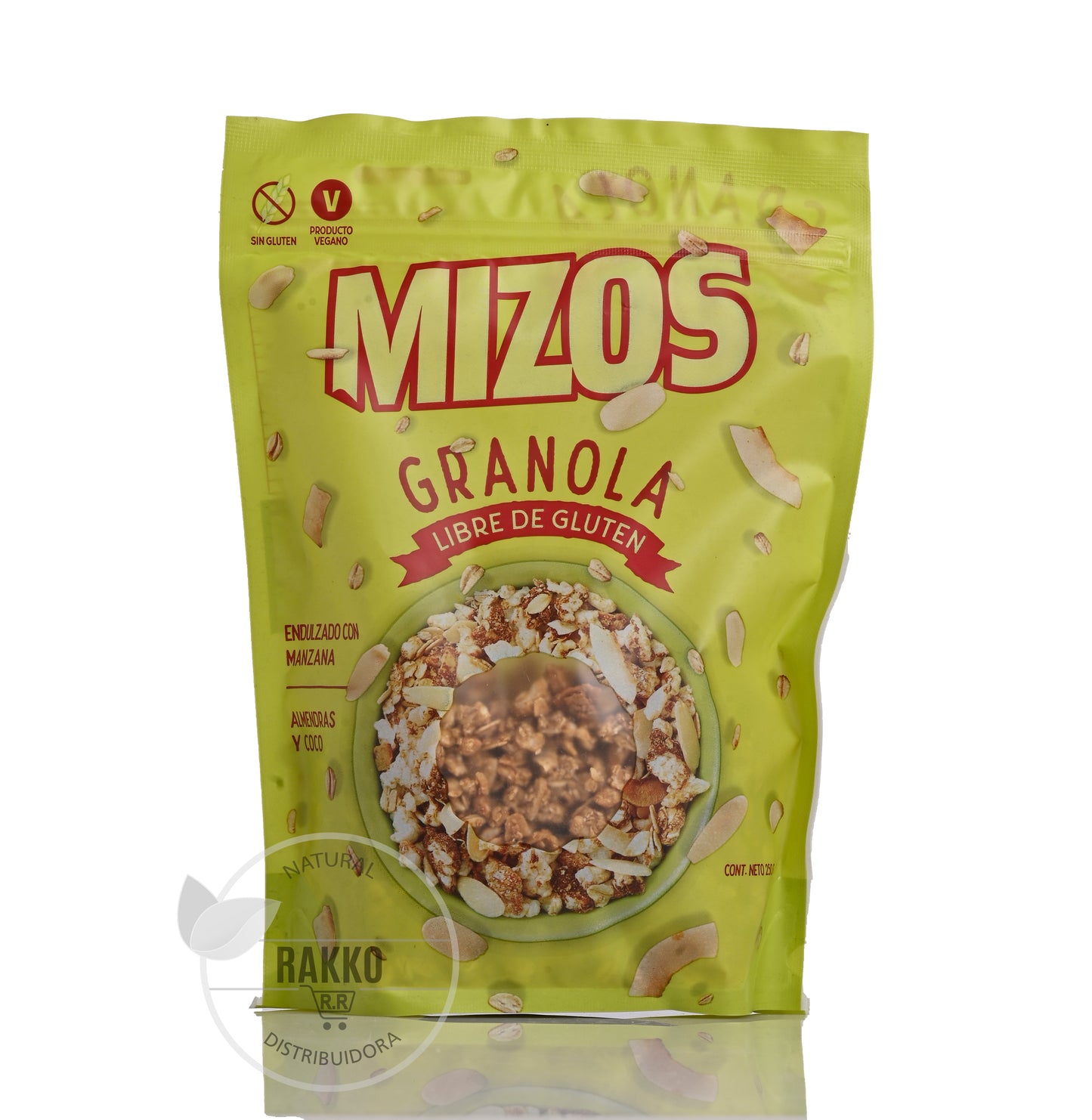 MIZOS GRANOLA ALMENDRA COCO VEGANA SIN GLUTEN 250g