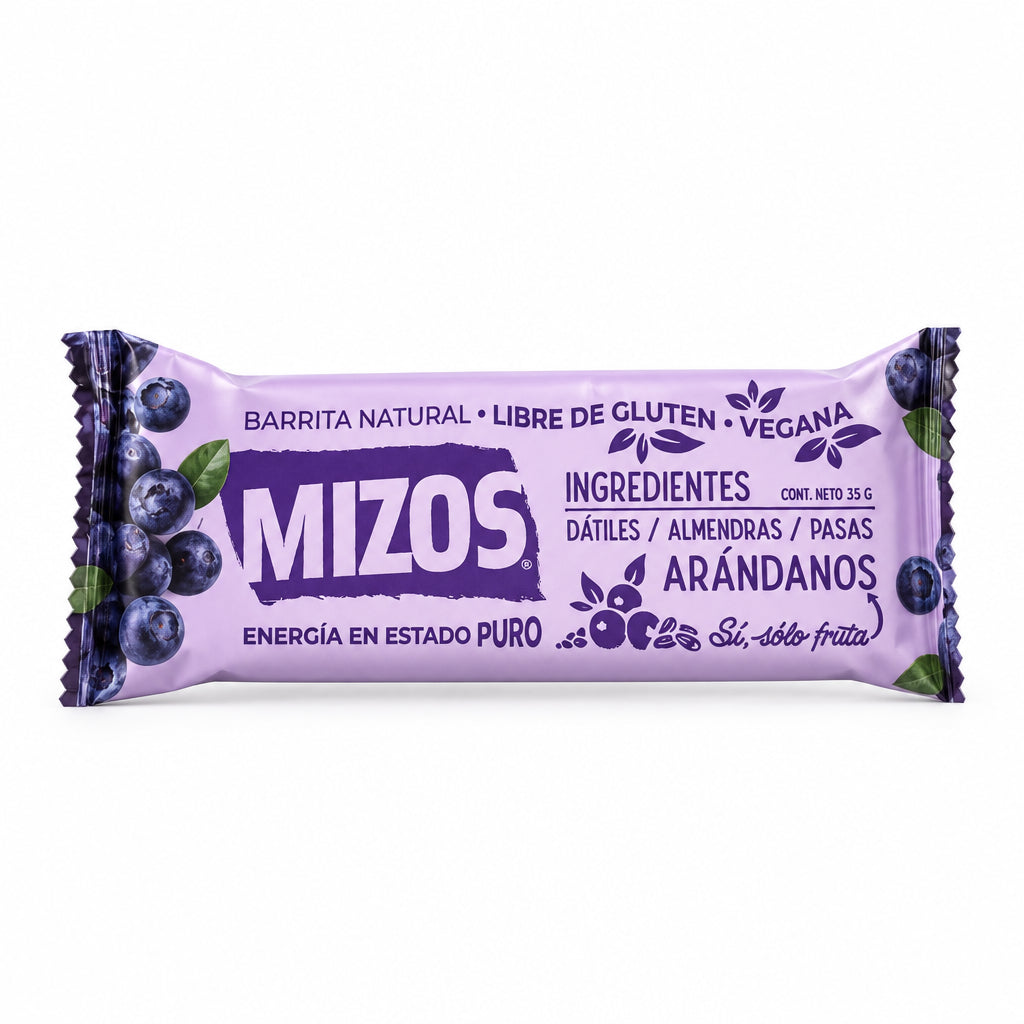 MIZOS BARRITA NATURAL SABOR ARANDANOS 35G
