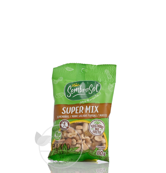 SUPER MIX FRUTOS SECOS SIN GLUTEN SEMBRASOL 80g