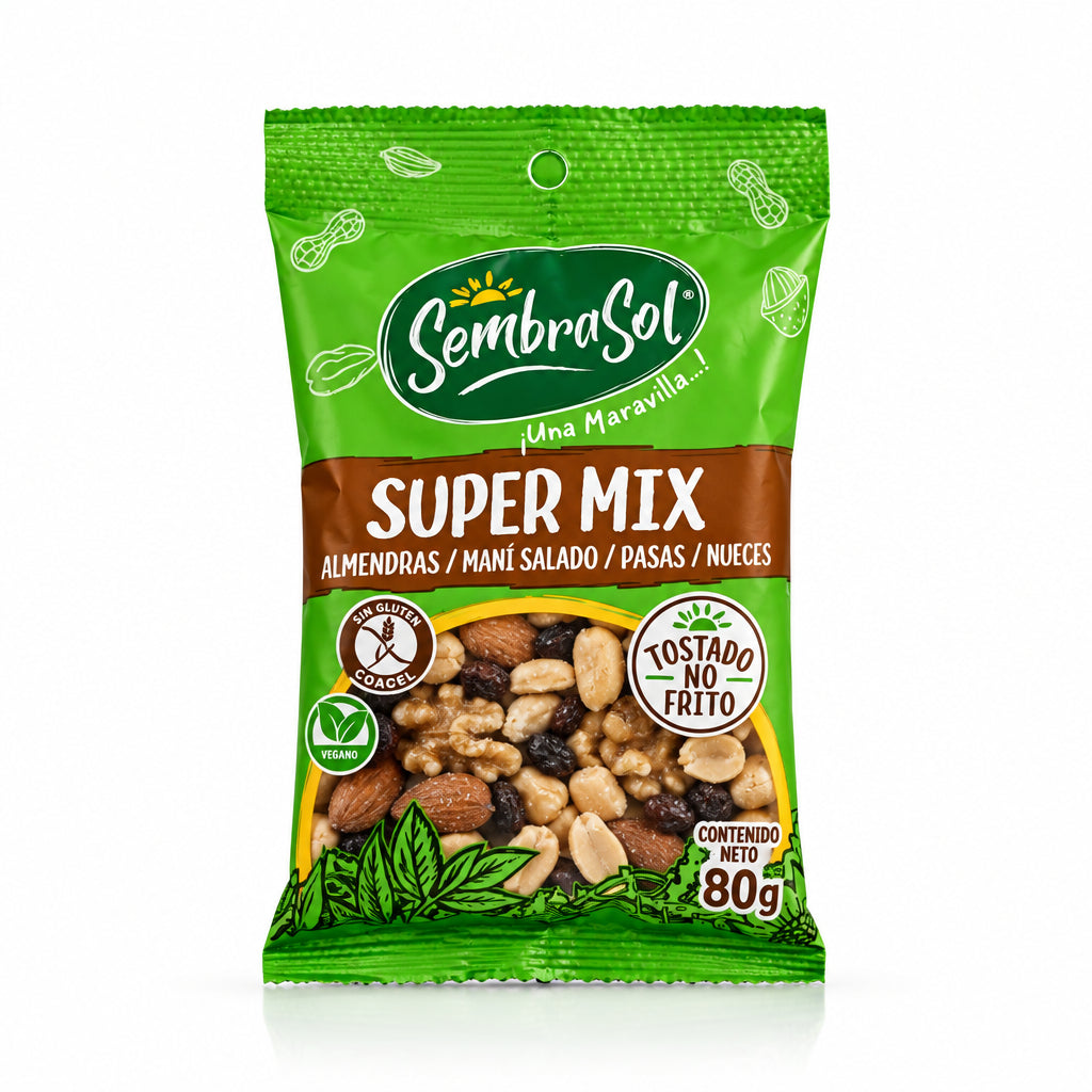 SEMBRASOL SUPER MIX FRUTOS SECOS SIN GLUTEN 80G