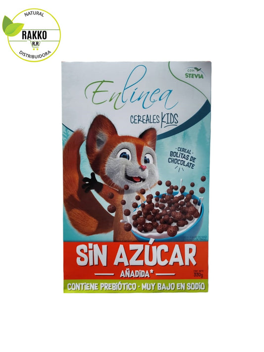 EN LINEA KIDS CEREAL BOLITAS DE CHOCOLATE SIN AZUCAR 330g