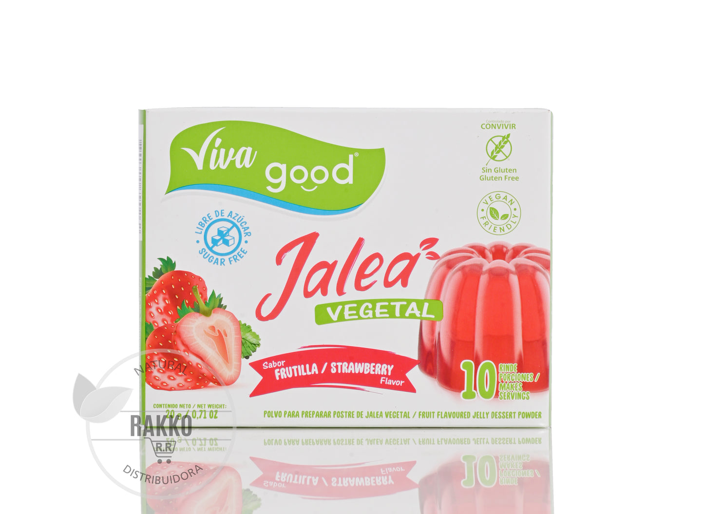 VIVA GOOD JALEA VEGETAL SABOR FRUTILLA 20g