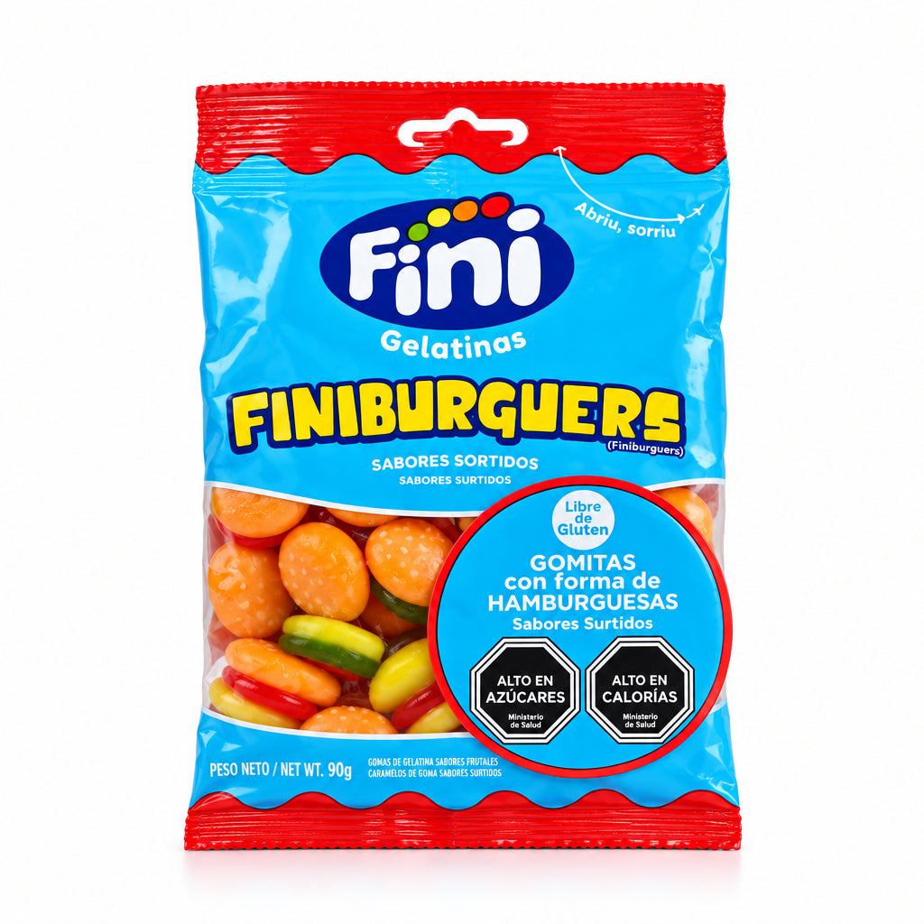 FINI GOMITAS FINIBURGUERS SABORES SURTIDOS SIN GLUTEN 80G