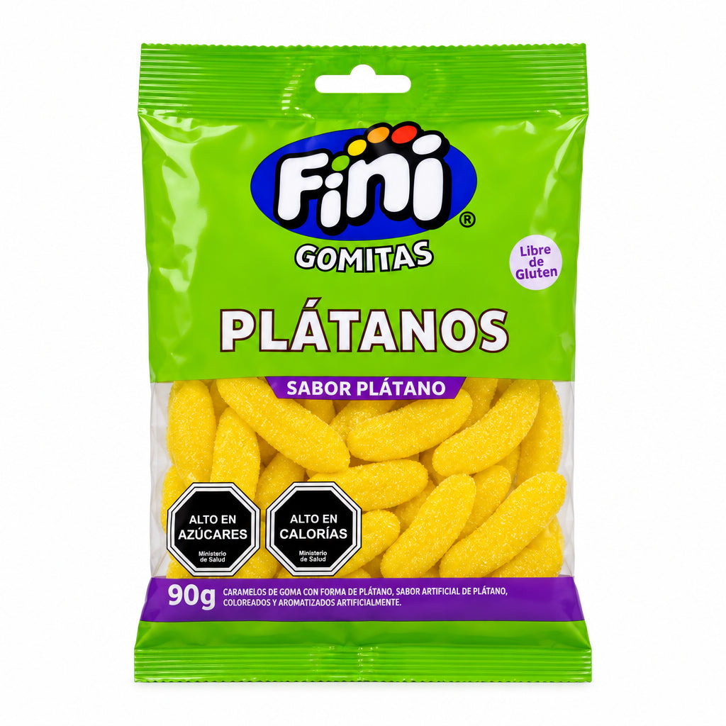 FINI GOMITAS PLÁTANOS SIN GLUTEN 80G