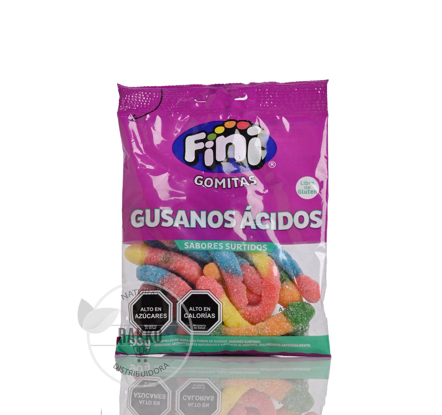 FINI GOMITAS GUSANOS ÁCIDOS SIN GLUTEN 80g