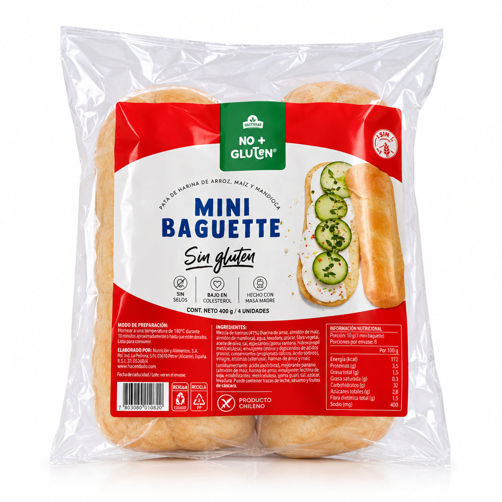 PAN MINI BAGUETTE SIN GLUTEN NUTRISA 400G