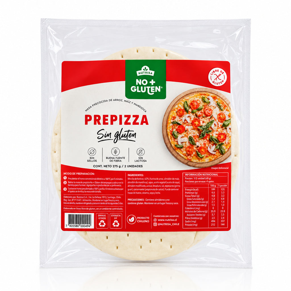 MASA DE PREPIZZA SIN GLUTEN NUTRISA 275G