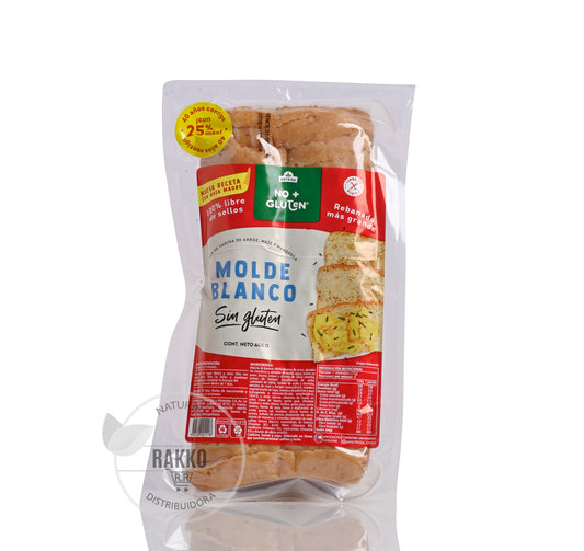 PAN DE MOLDE BLANCO SIN GLUTEN NUTRISA 480g