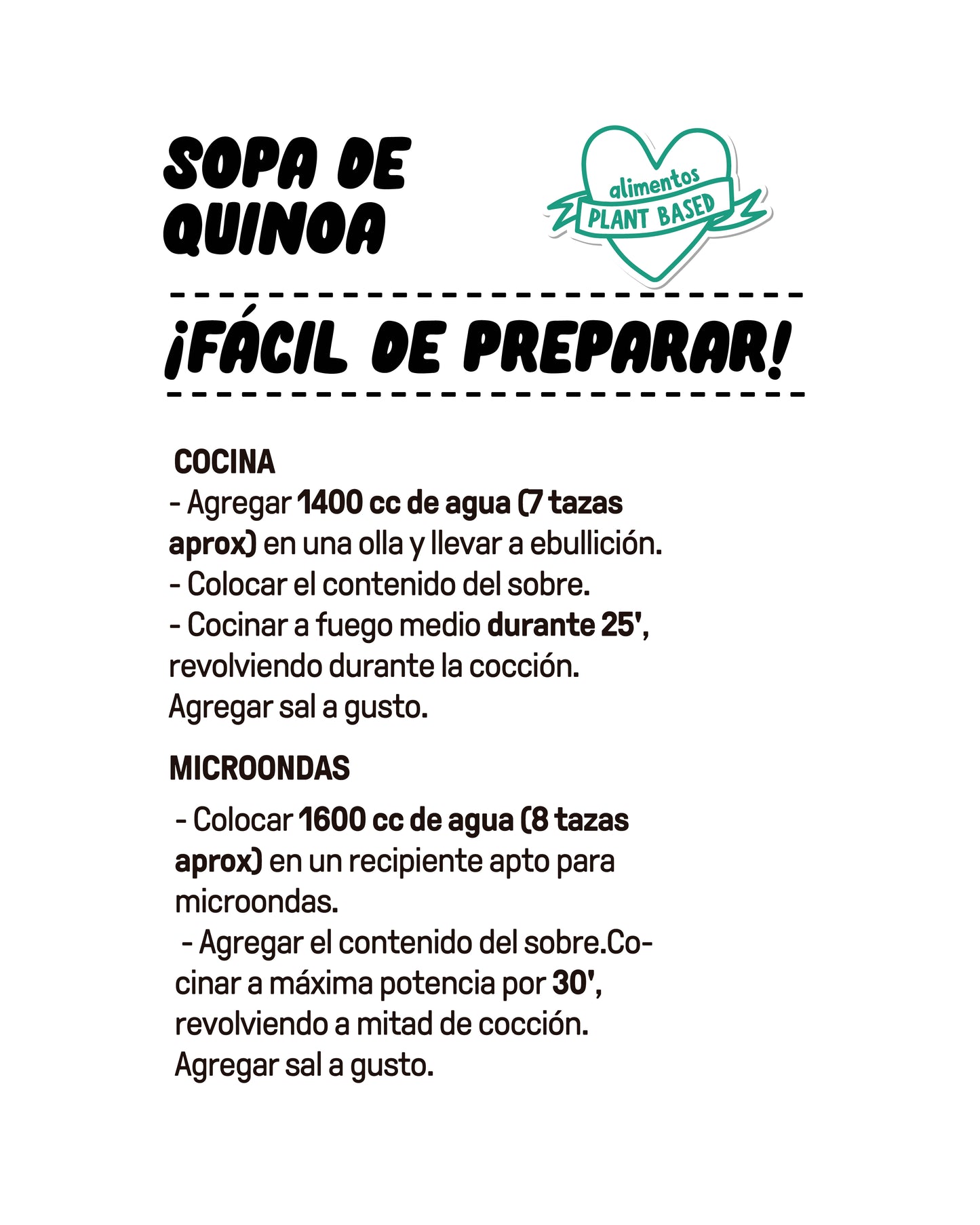 MOLÉ SOPA DE QUINOA VEGANA SIN GLUTEN 120g vencimiento 03/12/2025