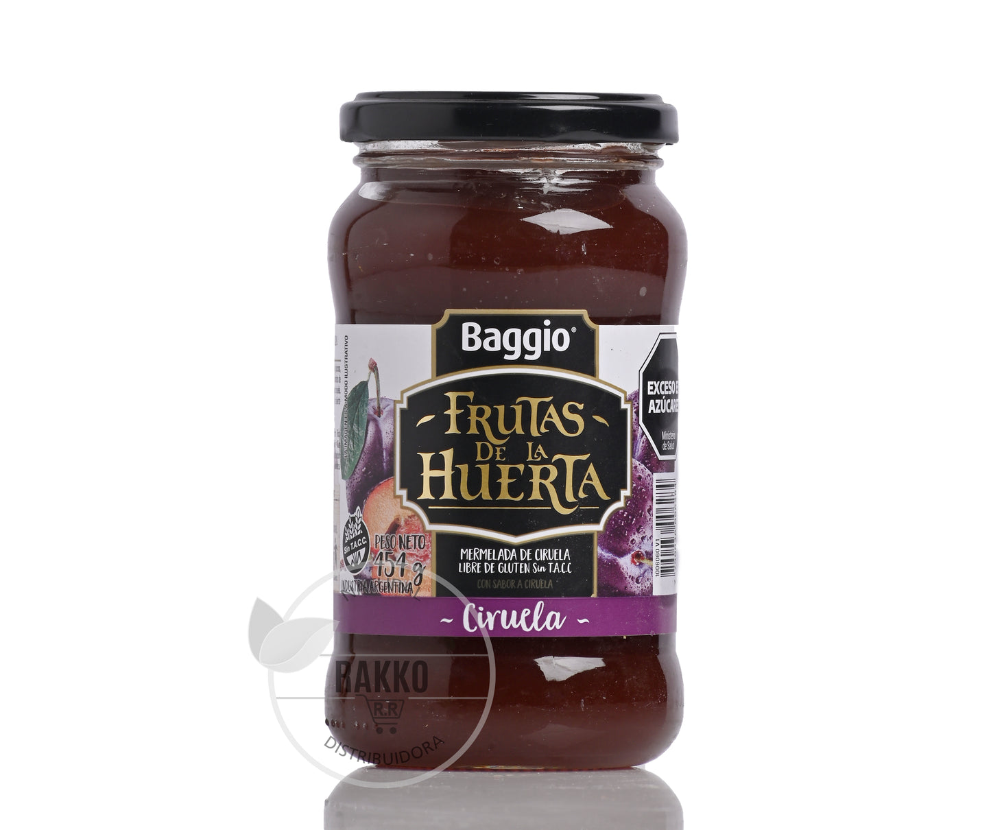 MERMELADA CIRUELA SIN GLUTEN BAGGIO 454g