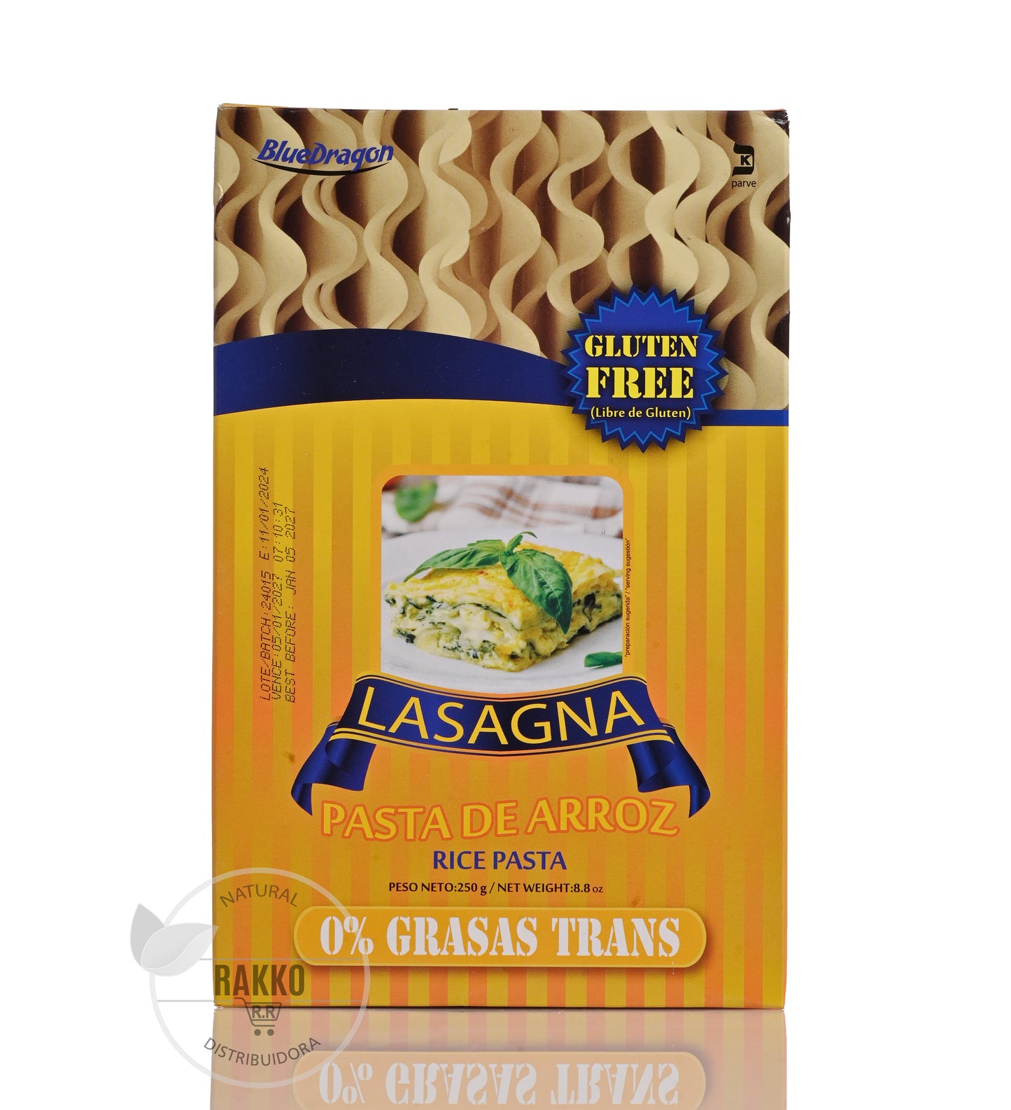 PASTA LASAGNA SIN GLUTEN 250g