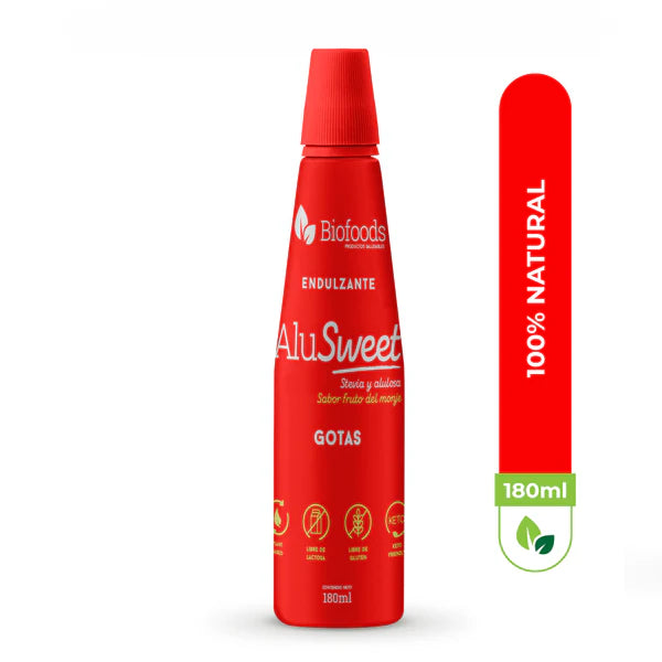 ALUSWEET MONKFRUIT SIN GLUTEN 180ML