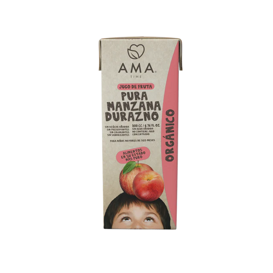 AMA JUGO MANZANA DURAZNO ORGANICO 200ML