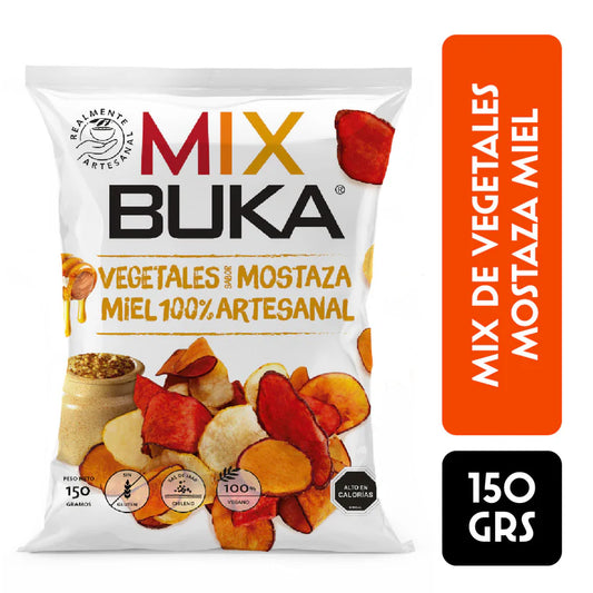BUKA MIX VEGETALES MOSTAZA Y MIEL SIN GLUTEN VEGANO 150g