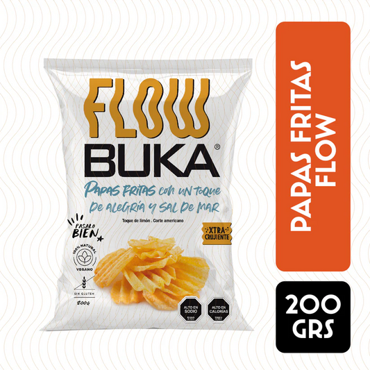 BUKA PAPAS FRITAS CON SAL DE MAR SIN GLUTEN VEGANO 200g