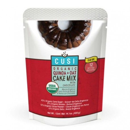 MEZCLA ORGANICA PARA TORTA DE QUINOA Y AVENA CON CHOCOLATE 400g (FV:25/02/2025)