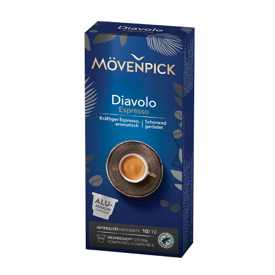 MOVENPICK DIAVOLO ESPRESSO FORTE CAPSULA COMPATIBLE CON NESPRESSO 10caps
