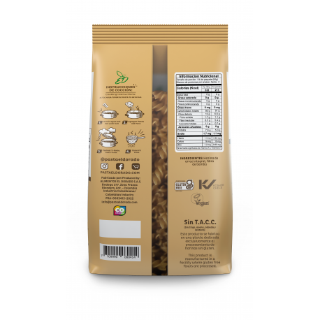 PASTA MINI FUSILLI DE ARROZ INTEGRAL SIN GLUTEN 250g