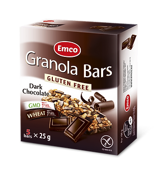 EMCO BARRAS DE GRANOLA CHOCOLATE DARK SIN GLUTEN 5x25g liquidacion 04/09/2025
