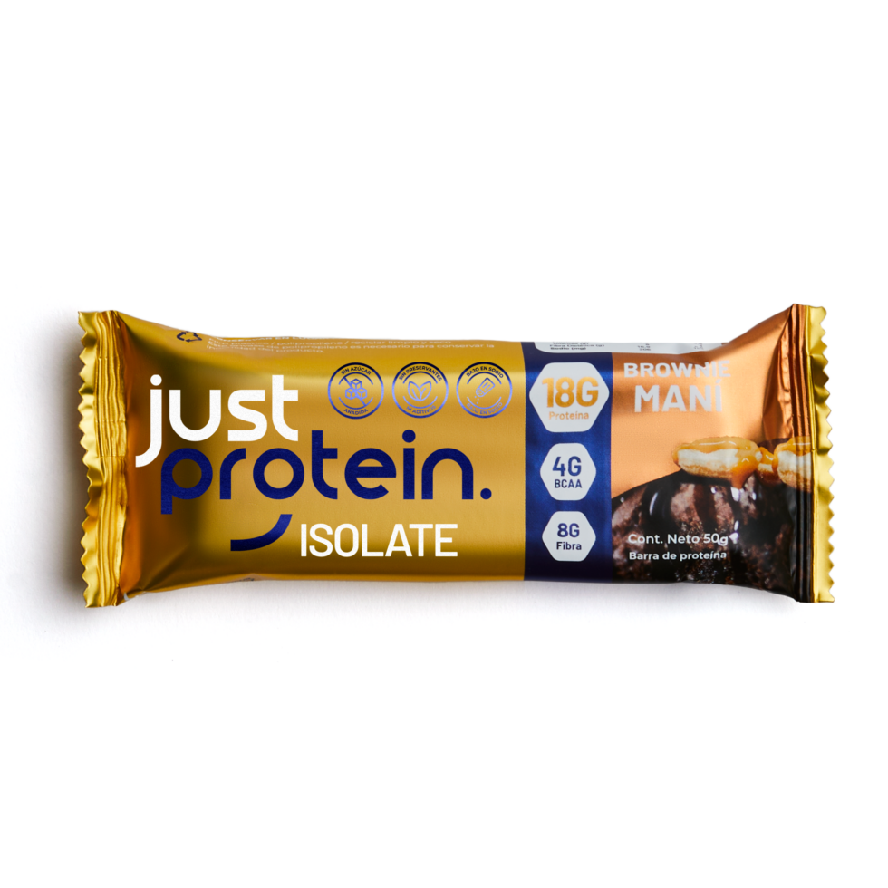 BARRA DE PROTEINA JUST PROTEIN SABOR BROWNIE MANI display 5un