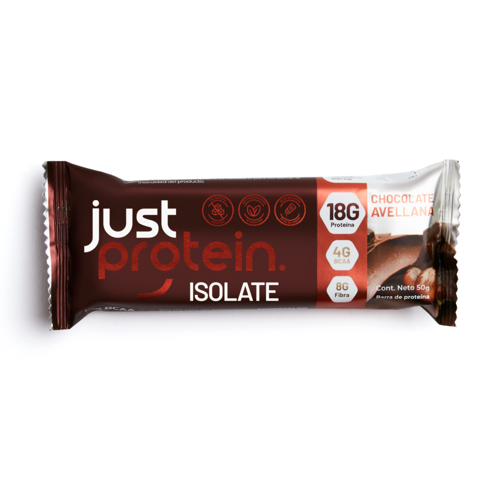 BARRA DE PROTEINA JUST PROTEIN SABOR CHOCOLATE  AVELLANA display 5un