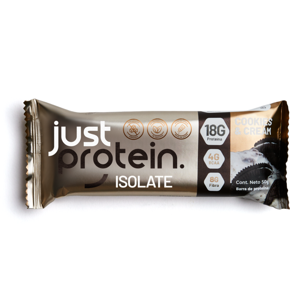BARRA DE PROTEINA JUST PROTEIN SABOR COOKIES AND CREAM display 5un