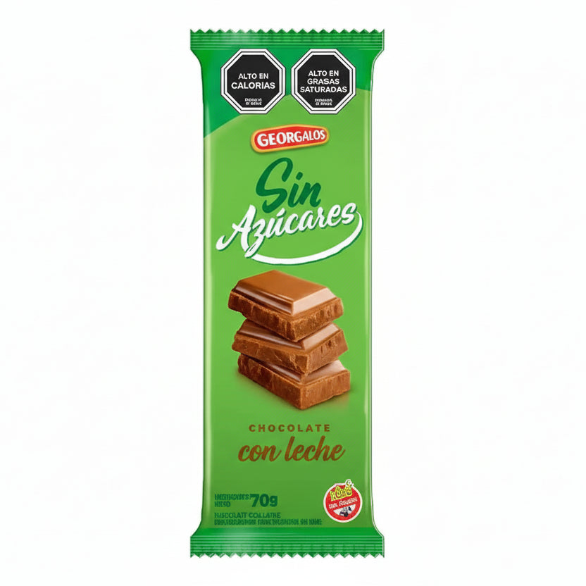 GEORGALOS PACK 10X CHOCOLATE CON LECHE SIN TACC 70GR