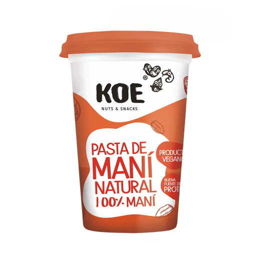 PASTA DE MANI SIN GLUTEN VEGANA KOE 500g