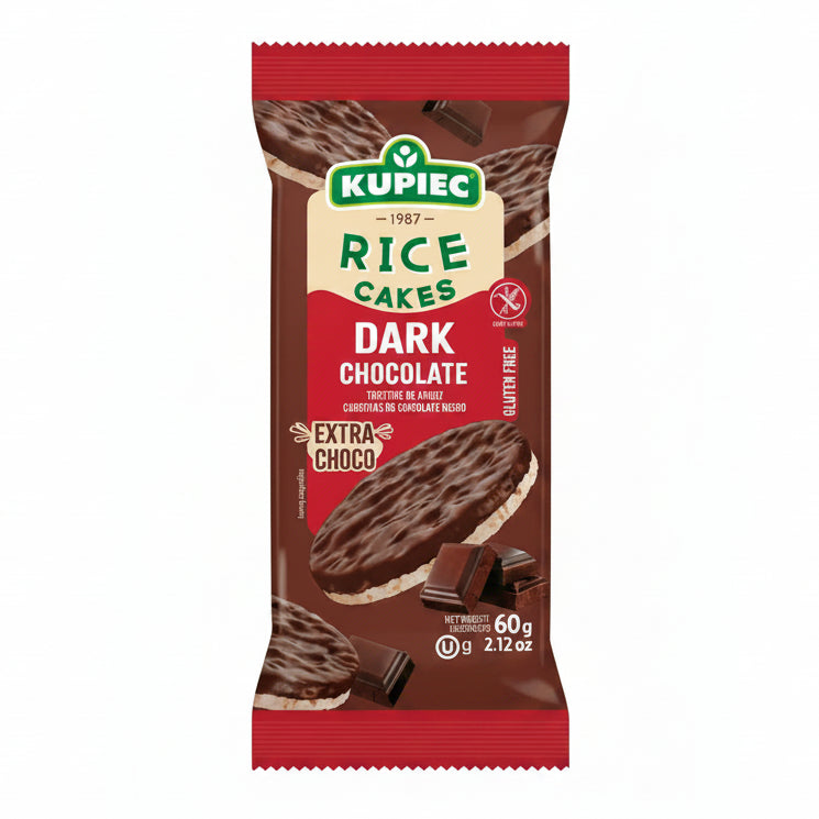 GALLETA DE ARROZ CHOCOLATE DARK SIN GLUTEN KUPIEC 60g LIQUIDACION 05/12/2026