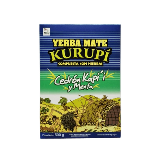 YERBA MATE CEDRON MENTA KURUPI  500g