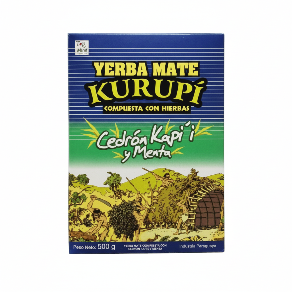 YERBA MATE CEDRON MENTA KURUPI 500G