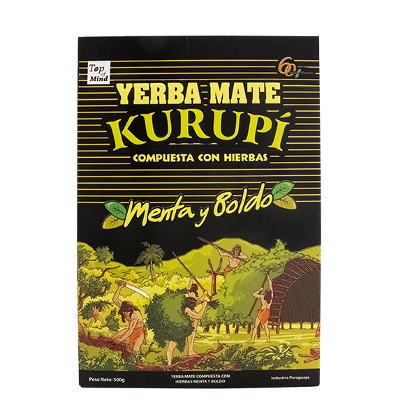 YERBA MATE MENTA Y BOLDO KURUPI 500g