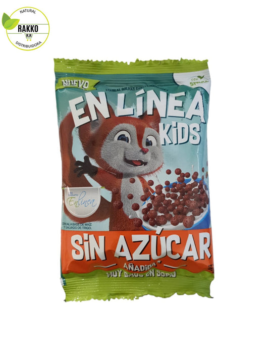 EN LINEA KIDS CEREAL BOLITAS DE CHOCOLATE  SIN AZUCAR 20g