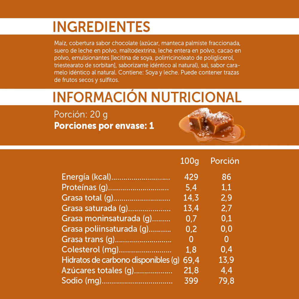 MIZOS GALLETAS DE MAIZ SABOR CARAMELO 20g