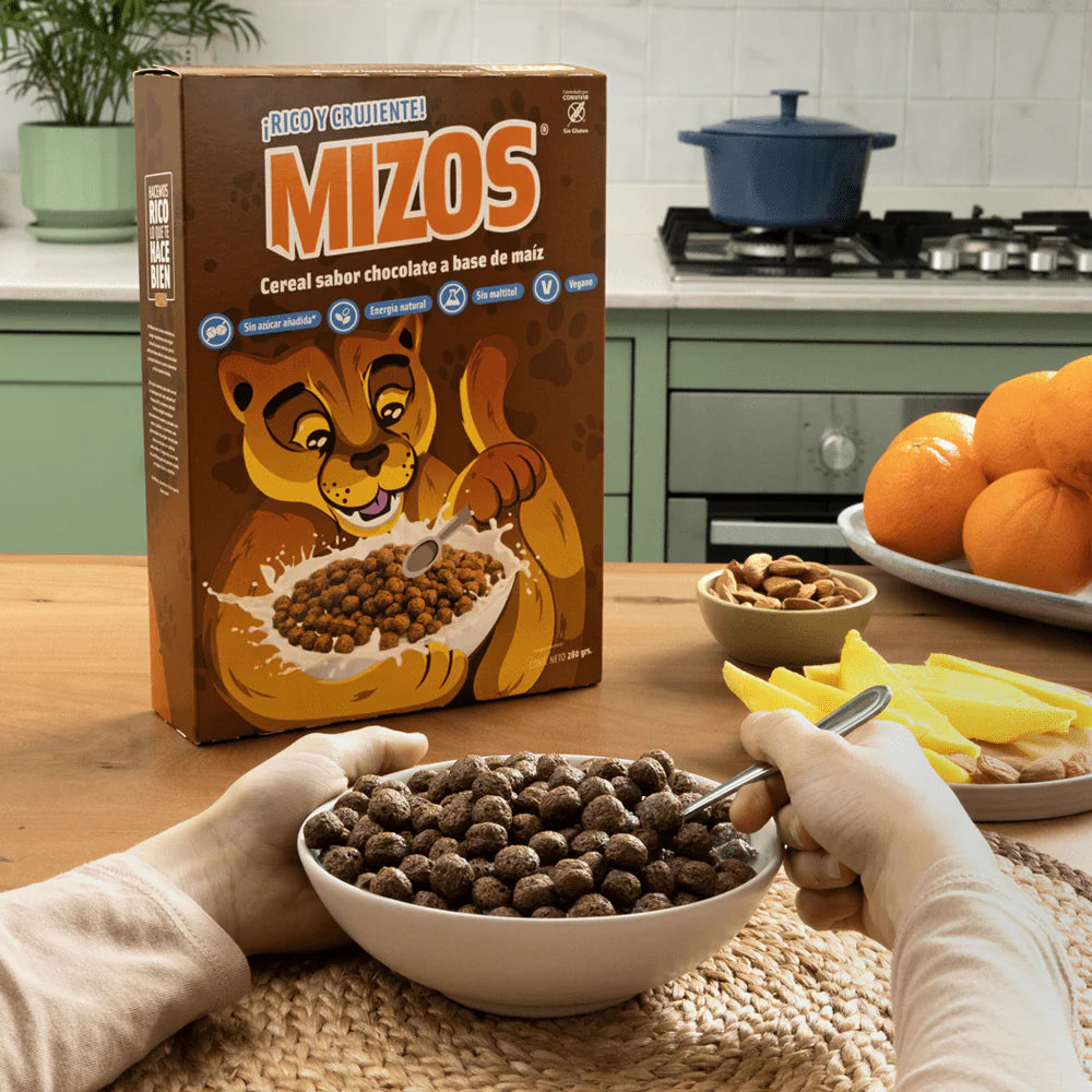 CEREAL DE MAIZ SABOR CHOCOLATE SIN GLUTEN VEGANO 280g vencimiento 19/05/2026
