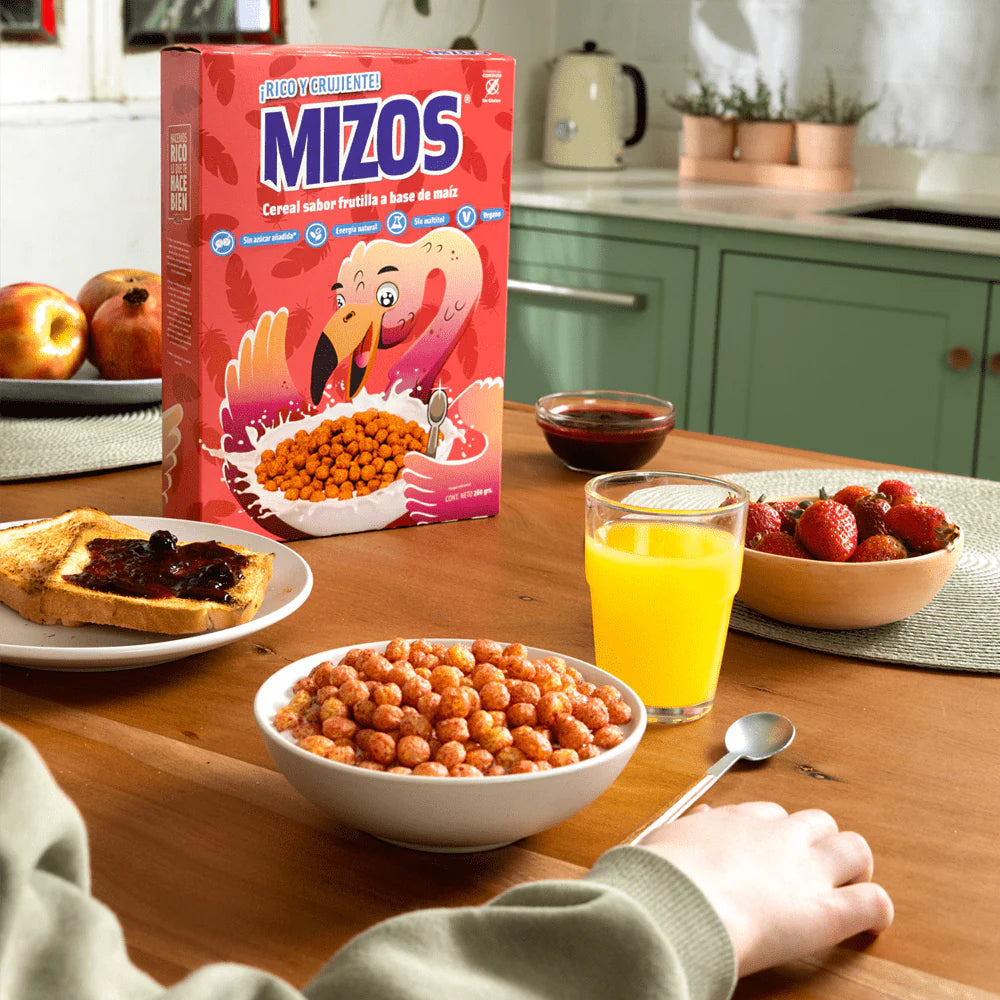 CEREALDE MAIZ SABOR FRUTILLA SIN GLUTEN VEGANO 280 g vencimiento 07/06/2026