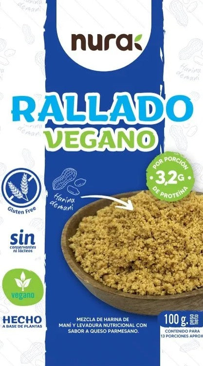 NURA RALLADO VEGANO SIN GLUTEN 100gr. liquidacion 28/04/2026