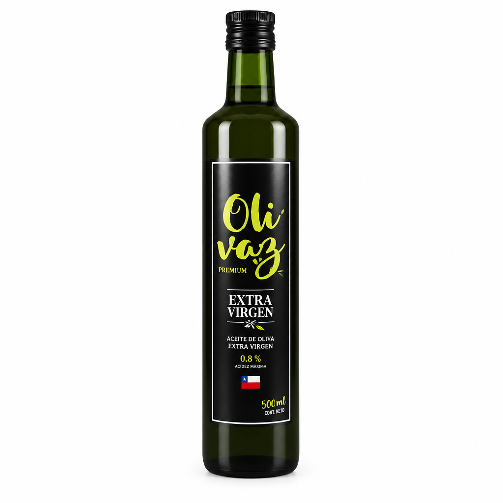 ACEITE DE OLIVA EXTRA VIRGEN 0.3% ACIDEZ MAX, MARCA OLIVAZ 500ML