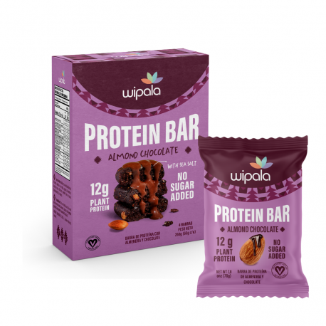 BARRA DE PROTEINA CON ALMENDRA Y CHOCOLATE SIN GLUTEN MULTIPACK 4un de 65g