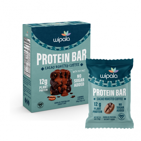 BARRA DE PROTEINA CON CACAO Y CAFE SIN GLUTEN MULTIPACK 4un de 65g