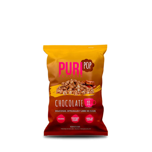 PURIPOP POPCORN CHOCOLATE VEGANA SIN GLUTEN 25g