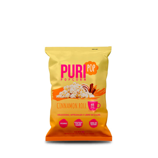 PURIPOP POPCORN CINNAMON ROLL VEGANO SIN GLUTEN 25g