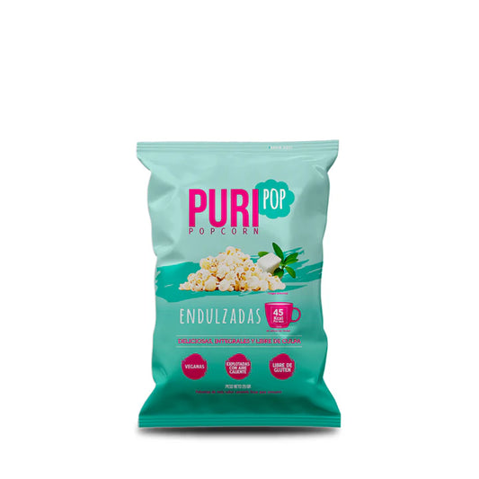 PURIPOP POPCORN ENDULZADA VEGANA SIN GLUTEN 25g.