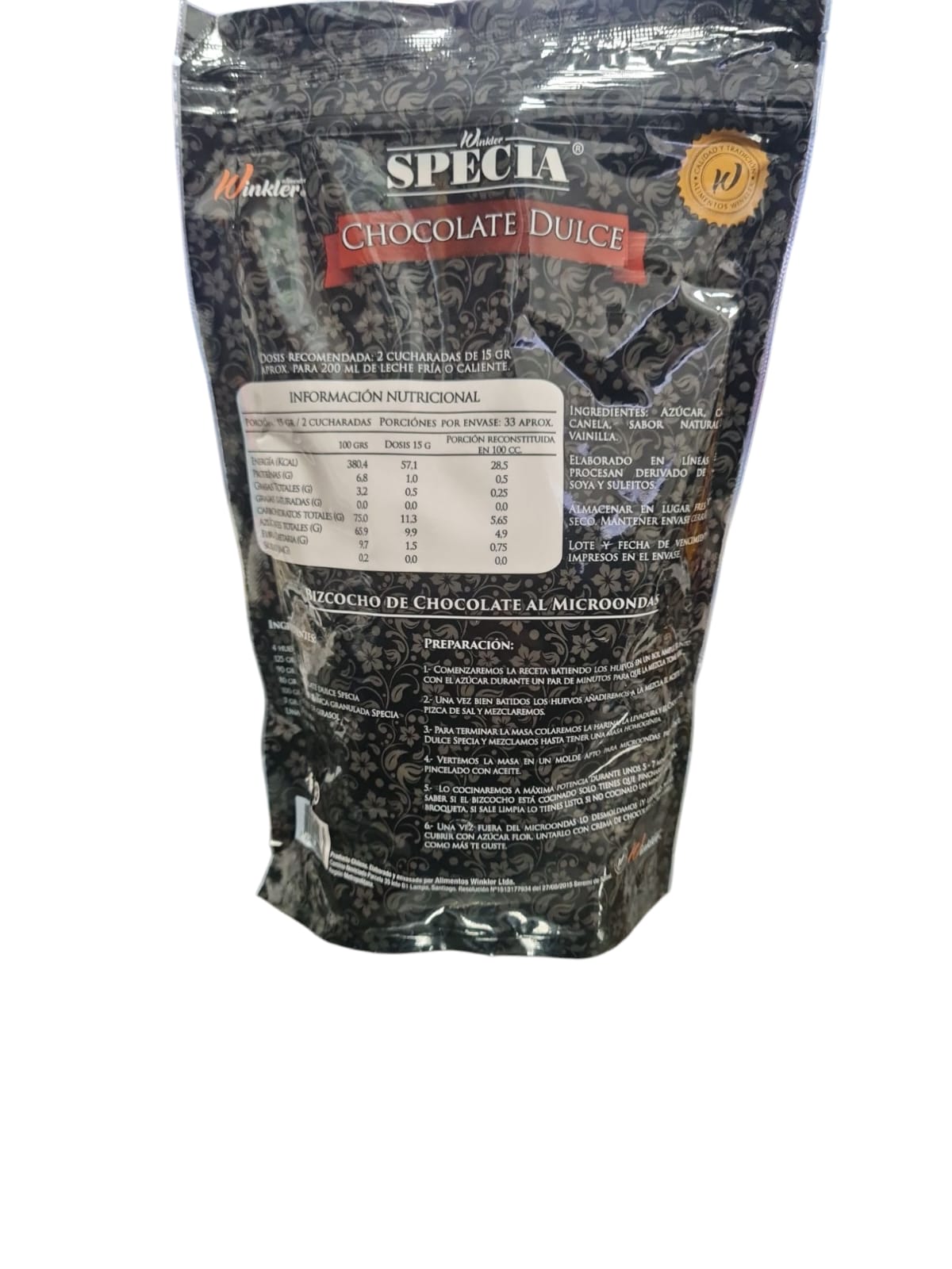 CHOCOLATE EN POLVO SIN GLUTEN VEGANO 500g