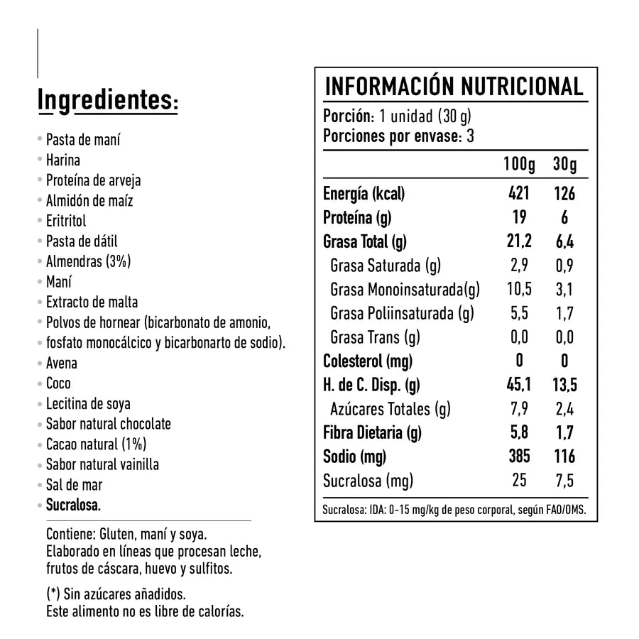 TIKA KOOKI PROTEIN CHOCOLATE & NUTS 90gr PACK 3 GALLETONES liquidacionj 07/05/2026