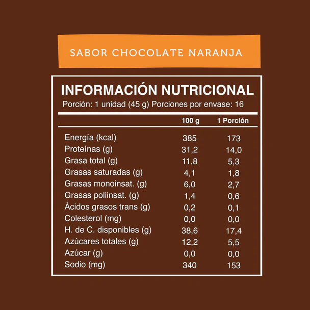 WILD PROTEIN CHOCOLATE NARANJA VEGANA 45g
